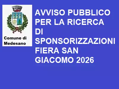 Leggi di più su Avviso pubblico per ricerca sponsorizzazioni Fiera San Giacomo 2026