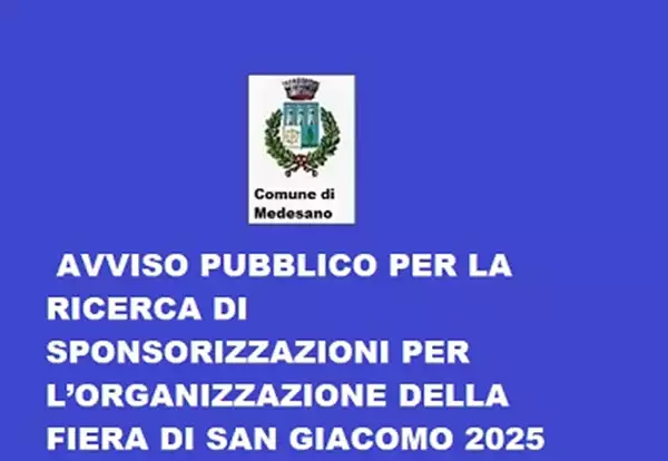 Leggi di più sul Avviso pubblico per ricerca sponsorizzazioni Fiera San Giacomo 2025